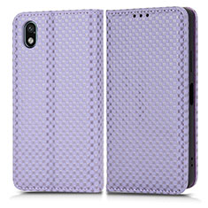 Funda de Cuero Cartera con Soporte Carcasa C03X para Sony Xperia Ace III Morado