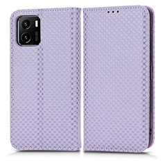 Funda de Cuero Cartera con Soporte Carcasa C03X para Vivo iQOO U5x Morado