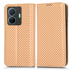 Funda de Cuero Cartera con Soporte Carcasa C03X para Vivo iQOO Z6 Pro 5G Oro