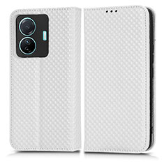 Funda de Cuero Cartera con Soporte Carcasa C03X para Vivo T1 5G Blanco