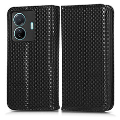 Funda de Cuero Cartera con Soporte Carcasa C03X para Vivo T1 5G Negro