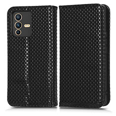 Funda de Cuero Cartera con Soporte Carcasa C03X para Vivo V23 5G Negro