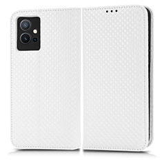 Funda de Cuero Cartera con Soporte Carcasa C03X para Vivo Y30 5G Blanco