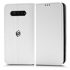 Funda de Cuero Cartera con Soporte Carcasa C03X para Xiaomi Black Shark 4 Pro 5G Blanco