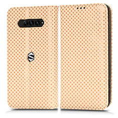 Funda de Cuero Cartera con Soporte Carcasa C03X para Xiaomi Black Shark 4 Pro 5G Oro