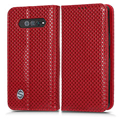 Funda de Cuero Cartera con Soporte Carcasa C03X para Xiaomi Black Shark 4S 5G Rojo