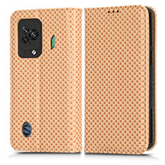 Funda de Cuero Cartera con Soporte Carcasa C03X para Xiaomi Black Shark 5 5G Oro