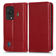 Funda de Cuero Cartera con Soporte Carcasa C03X para Xiaomi Black Shark 5 5G Rojo