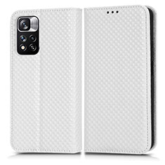 Funda de Cuero Cartera con Soporte Carcasa C03X para Xiaomi Mi 11i 5G (2022) Blanco