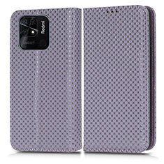 Funda de Cuero Cartera con Soporte Carcasa C03X para Xiaomi Redmi 10 Power Morado