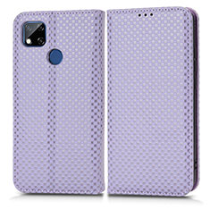 Funda de Cuero Cartera con Soporte Carcasa C03X para Xiaomi Redmi 9 Activ Morado