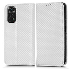 Funda de Cuero Cartera con Soporte Carcasa C03X para Xiaomi Redmi Note 11S 4G Blanco