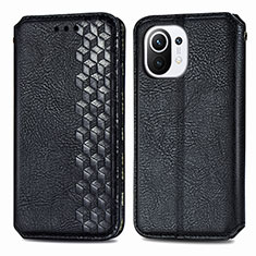 Funda de Cuero Cartera con Soporte Carcasa C04 para Xiaomi Mi 11 Lite 4G Negro