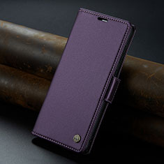 Funda de Cuero Cartera con Soporte Carcasa C04S para Huawei Mate 60 Morado