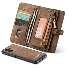 Funda de Cuero Cartera con Soporte Carcasa C04S para Samsung Galaxy A04s Marron