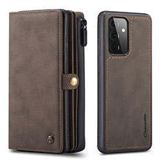 Funda de Cuero Cartera con Soporte Carcasa C04S para Samsung Galaxy A72 5G Marron