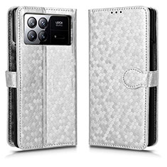 Funda de Cuero Cartera con Soporte Carcasa C04X para Xiaomi Mix Fold 3 5G Plata