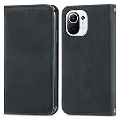 Funda de Cuero Cartera con Soporte Carcasa C05 para Xiaomi Mi 11 Lite 4G Negro