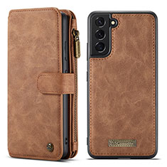 Funda de Cuero Cartera con Soporte Carcasa C05S para Samsung Galaxy S22 Plus 5G Marron