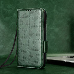 Funda de Cuero Cartera con Soporte Carcasa C05X para Huawei P60 Verde