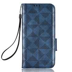 Funda de Cuero Cartera con Soporte Carcasa C05X para Samsung Galaxy Z Fold5 5G Azul