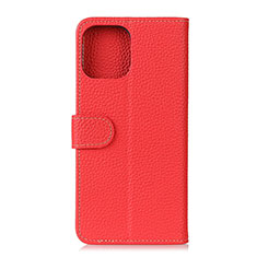 Funda de Cuero Cartera con Soporte Carcasa C06 para Xiaomi Mi 11 Lite 5G NE Rojo