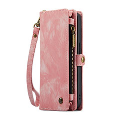 Funda de Cuero Cartera con Soporte Carcasa C06S para Apple iPhone 14 Pro Max Rosa