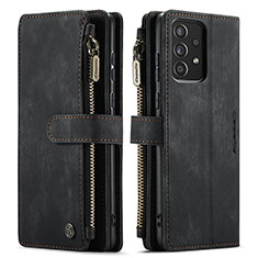 Funda de Cuero Cartera con Soporte Carcasa C06S para Samsung Galaxy A52s 5G Negro