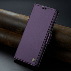 Funda de Cuero Cartera con Soporte Carcasa C06S para Xiaomi Redmi Note 12 4G Morado