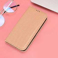 Funda de Cuero Cartera con Soporte Carcasa C06X para Huawei Honor X8 4G Oro