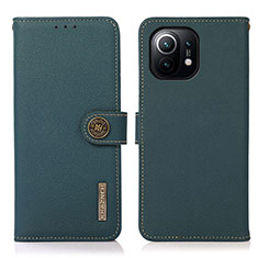 Funda de Cuero Cartera con Soporte Carcasa C07 para Xiaomi Mi 11 5G Verde