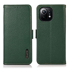 Funda de Cuero Cartera con Soporte Carcasa C08 para Xiaomi Mi 11 Lite 4G Verde