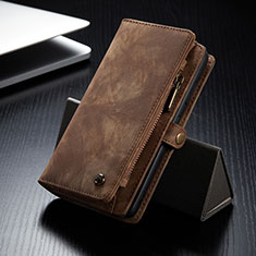 Funda de Cuero Cartera con Soporte Carcasa C11S para Samsung Galaxy S21 FE 5G Marron