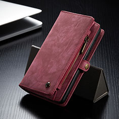 Funda de Cuero Cartera con Soporte Carcasa C11S para Samsung Galaxy S21 Plus 5G Rojo