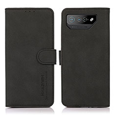 Funda de Cuero Cartera con Soporte Carcasa D01Y para Asus ROG Phone 7 Negro