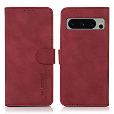 Funda de Cuero Cartera con Soporte Carcasa D01Y para Google Pixel 8 Pro 5G Rojo