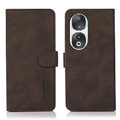 Funda de Cuero Cartera con Soporte Carcasa D01Y para Huawei Honor 90 5G Marron