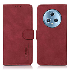 Funda de Cuero Cartera con Soporte Carcasa D01Y para Huawei Honor Magic5 5G Rojo