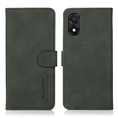 Funda de Cuero Cartera con Soporte Carcasa D01Y para Huawei Honor X5 Verde