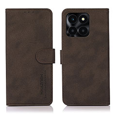 Funda de Cuero Cartera con Soporte Carcasa D01Y para Huawei Honor X6a Marron