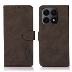 Funda de Cuero Cartera con Soporte Carcasa D01Y para Huawei Honor X8a 4G Marron