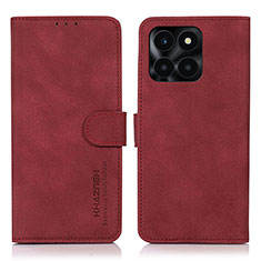 Funda de Cuero Cartera con Soporte Carcasa D01Y para Huawei Honor X8b Rojo