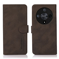 Funda de Cuero Cartera con Soporte Carcasa D01Y para Huawei Honor X9b 5G Marron