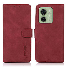 Funda de Cuero Cartera con Soporte Carcasa D01Y para Motorola Moto Edge (2023) 5G Rojo