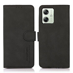 Funda de Cuero Cartera con Soporte Carcasa D01Y para Motorola Moto G54 5G Negro