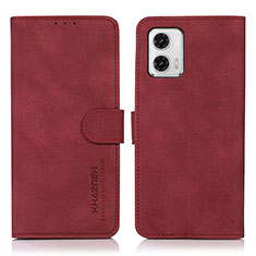 Funda de Cuero Cartera con Soporte Carcasa D01Y para Motorola Moto G73 5G Rojo