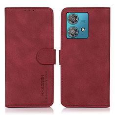 Funda de Cuero Cartera con Soporte Carcasa D01Y para Motorola Moto G84 5G Rojo