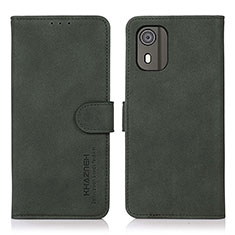 Funda de Cuero Cartera con Soporte Carcasa D01Y para Nokia C02 Verde