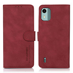 Funda de Cuero Cartera con Soporte Carcasa D01Y para Nokia C12 Pro Rojo