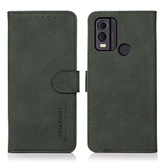 Funda de Cuero Cartera con Soporte Carcasa D01Y para Nokia C22 Verde